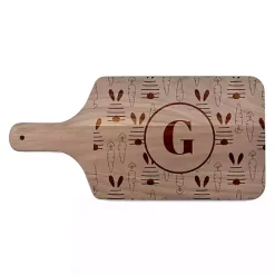 Personalized Bunny and Carrot Walnut Serving Board