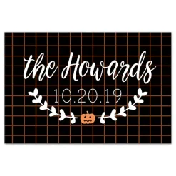Personalized Checkered Halloween Wall Plaque