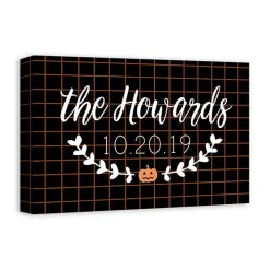 Personalized Checkered Halloween Wall Plaque