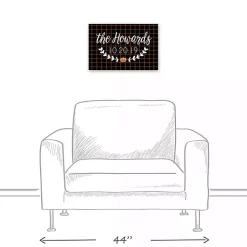 Personalized Checkered Halloween Wall Plaque