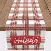 Personalized Christmas Plaid Table Runner, 72 in.