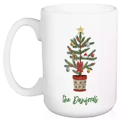 Personalized Christmas Tree Mugs, Set of 2