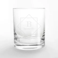 Personalized Diamond Whiskey Glasses, Set of 2