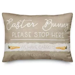 Personalized Easter Bunny Stop Here Pillow