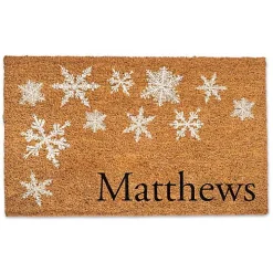 Personalized Falling Snowflakes Doormat