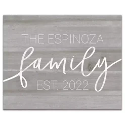 Personalized Family Dated Canvas Wall Art