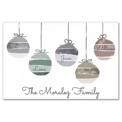 Personalized Family Ornaments Canvas Art Print