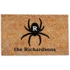 Personalized Hanging Spider Halloween Doormat