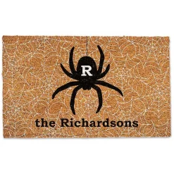 Personalized Hanging Spider Halloween Doormat