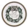 Personalized Happy Holidays Wreath Wall Plaque