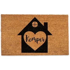Personalized Heart Home Coir Doormat