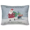 Personalized Here Comes Sledding Santa Pillow