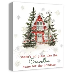 Personalized Home for the Holidays Cabin Print