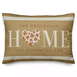 Personalized Home With Heart Harvest Throw Pillow