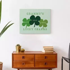 Personalized Lucky Charms Canvas Wall Plaque