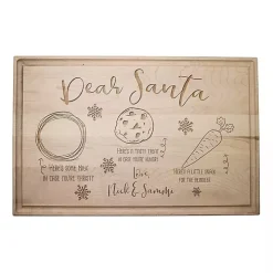 Personalized Maple Santa's Treats Cutting Board