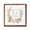 Personalized Monogram Floral Wood Wall Plaque