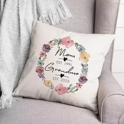 Personalized Mother's Day Dates Outdoor Pillow