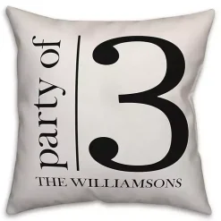Personalized Party of Three Pillow