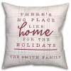 Personalized Plaid Home Holidays Outdoor Pillow