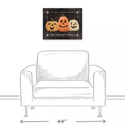 Personalized Plaid Jack O Lanterns Canvas Print