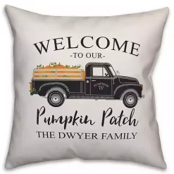 Personalized Pumpkin Patch Truck Pillow