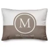 Personalized Simple Circle Monogram Outdoor Pillow