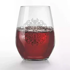 Personalized Snowflake Wine Glasses, Set of 2