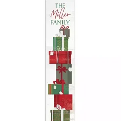 Personalized Stacked Christmas Present Porch Board