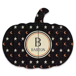 Personalized Star & Moon Pumpkin Wood Plaque