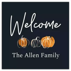 Personalized Welcome Pumpkin Harvest Wall Art