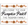 Personalized Welcome Pumpkin Patch Wood Art Print
