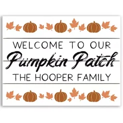Personalized Welcome Pumpkin Patch Wood Art Print