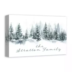 Personalized Winter Tree Landscape Canvas Print