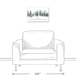 Personalized Winter Tree Landscape Canvas Print