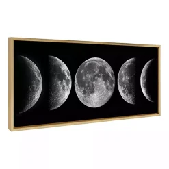 Phases of the Moon Framed Canvas Art Print