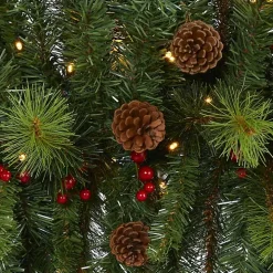 Pine and Berry LED Swag