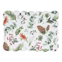 Pinecone and Plaid Reversible Placemats, Set of 6