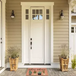 Pink Aloe There Coir Doormat