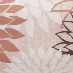 Pink and Beige Floral Outdoor Bolster Pillow