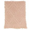 Pink Diamond Pattern Throw Blanket