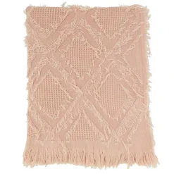 Pink Diamond Pattern Throw Blanket