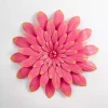Pink Metal Flower Outdoor Wall Plaque