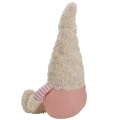 Pink Striped Easter Gnome Figurine
