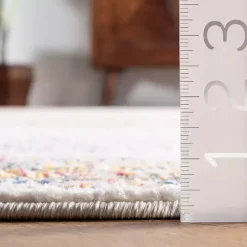 Pink Vintage Medallion Area Rug, 8x12