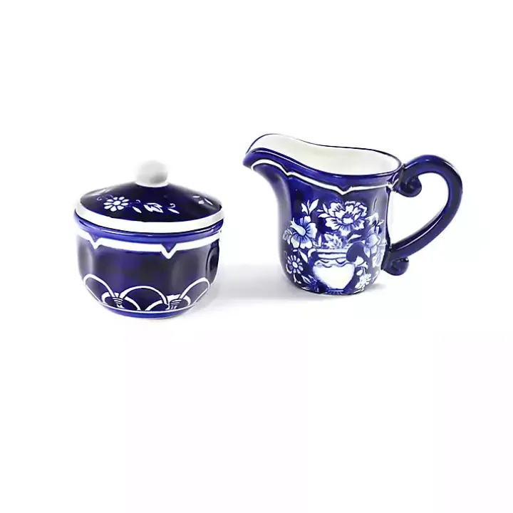 Pip Vintage Blue Floral 2-pc. Sugar & Creamer Set