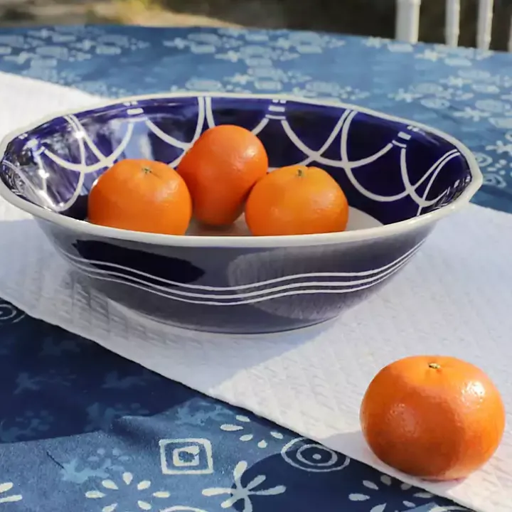 Pip Vintage Blue Floral Serving Bowl