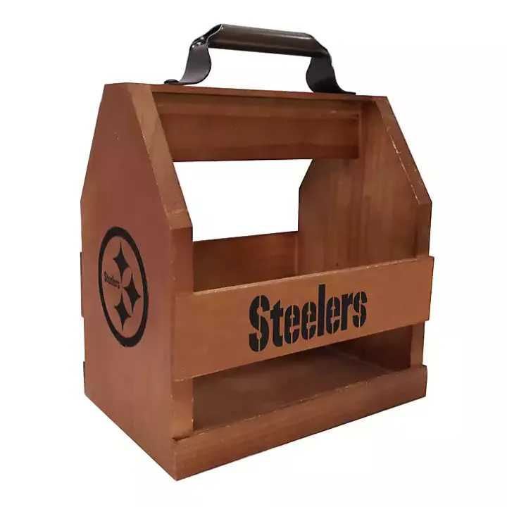 Pittsburgh Steelers Wooden Condiment Caddy