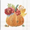 Plaid Pumpkin Florals Canvas Art Print