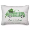 Plaid Truck Luck of the Irish Throw Pillow